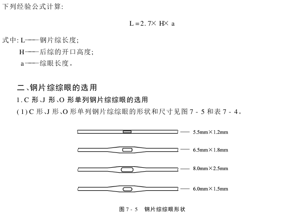 鋼片綜的使用